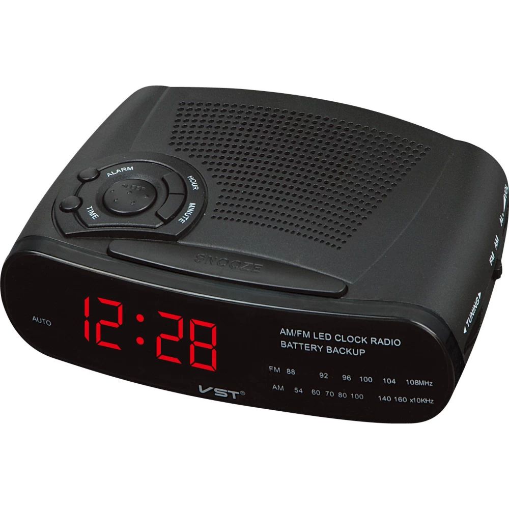 Επιτραπέζιο Ρολόι Ξυπνητήρι & Ραδιόφωνο FM/AM VST-906