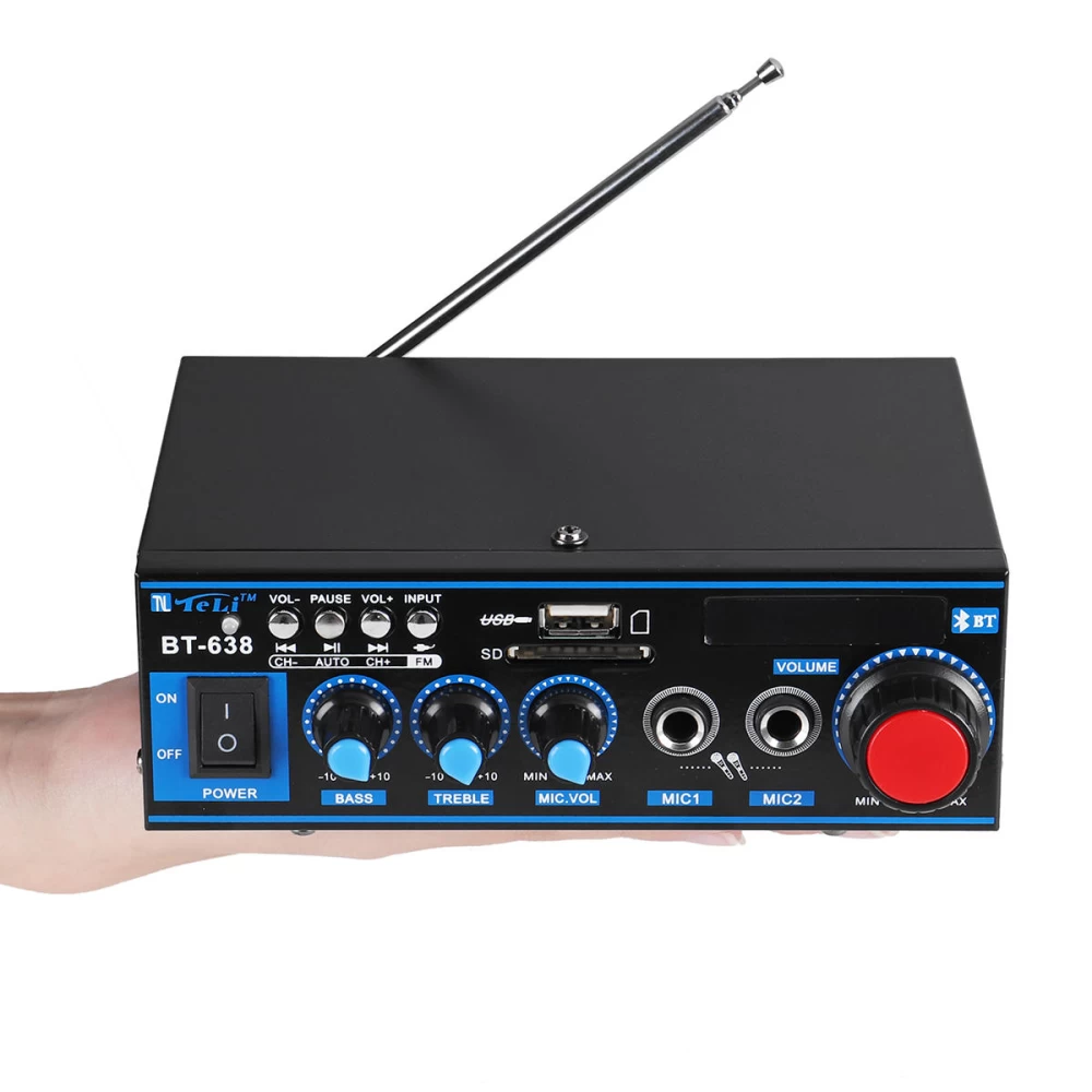 Ραδιοενισχυτής Stereo karaoke USB/SD/Bluetooth Oem 2x35watt BT-638 (618)