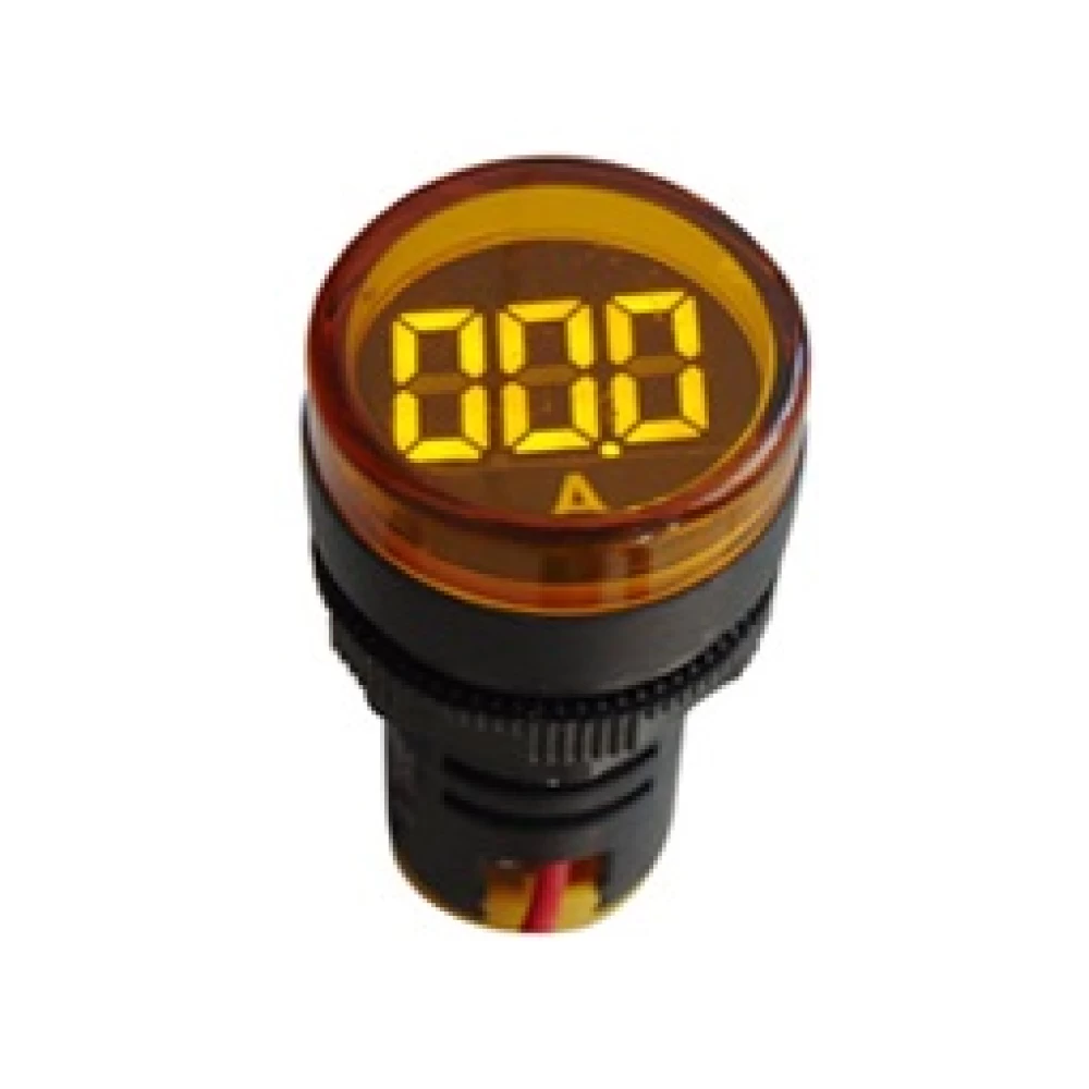 Αμπερόμετρο πίνακος ψηφιακό βιδωτό Φ22 με LED πορτοκαλί AC AD22-22DSA XND