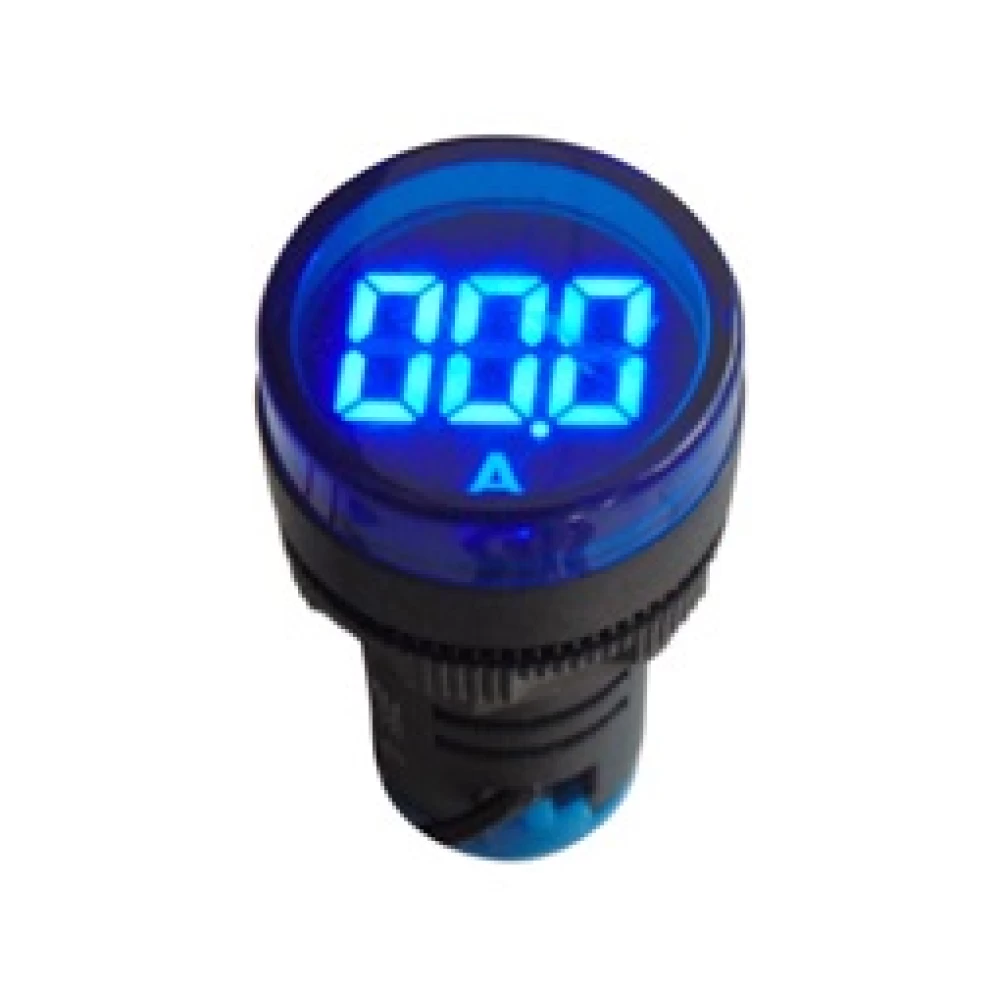 Αμπερόμετρο πίνακος ψηφιακό βιδωτό Φ22 με LED μπλέ AC AD22-22DSA XND