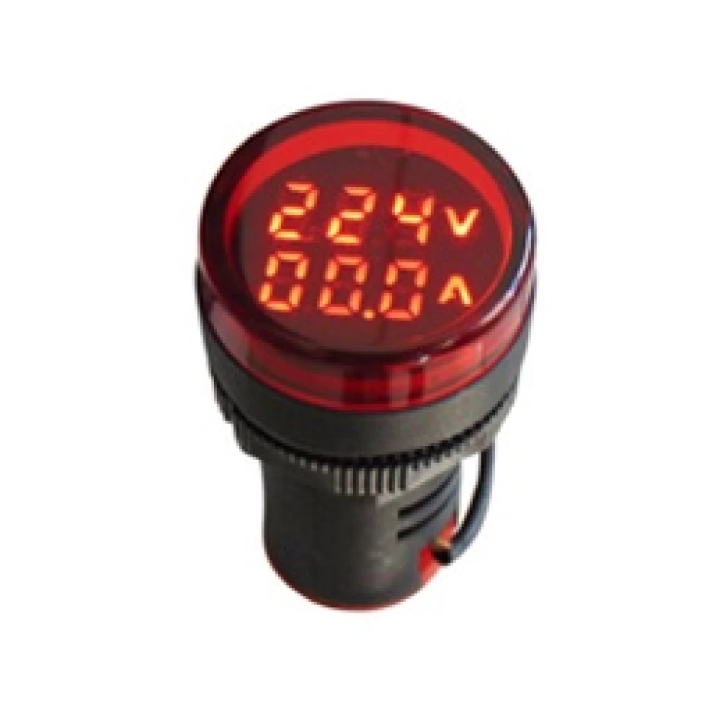 Πολυόργανο πίνακος ψηφιακό βιδωτό Φ22 με LED  κόκκινο AC  AD22-22DVA