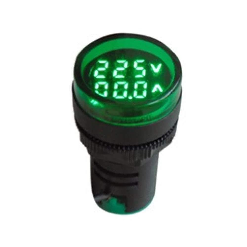 Πολυόργανο πίνακος ψηφιακό βιδωτό Φ22 με LED πράσινο AC  AD22-22DVA XND