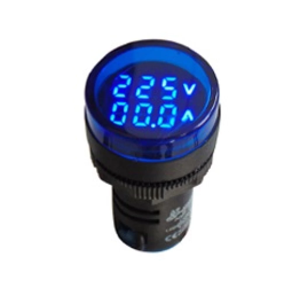 Πολυόργανο πίνακος ψηφιακό βιδωτό Φ22 με LED μπλέ AC AD22-22DVA