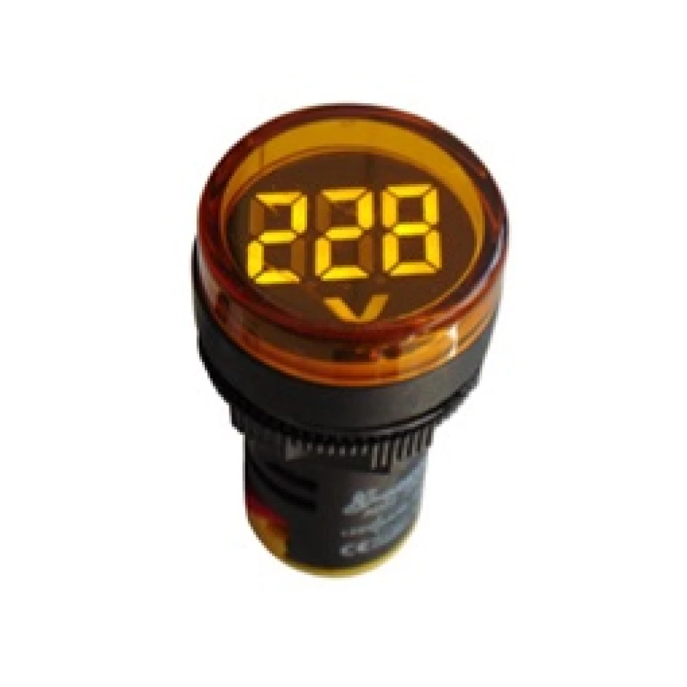 Βoλτόμετρο πίνακος ψηφιακό βιδωτό Φ22 με LED πορτοκαλί AC  AD22-22DSV
