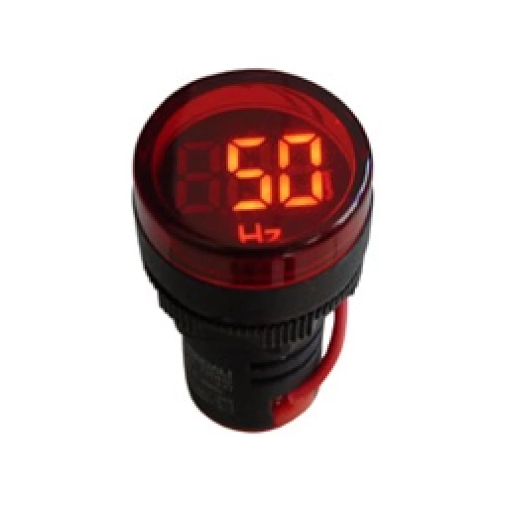 Συχνόμετρο πίνακος ψηφιακό βιδωτό Φ22 με LED κόκκινο AD22-22DHZ