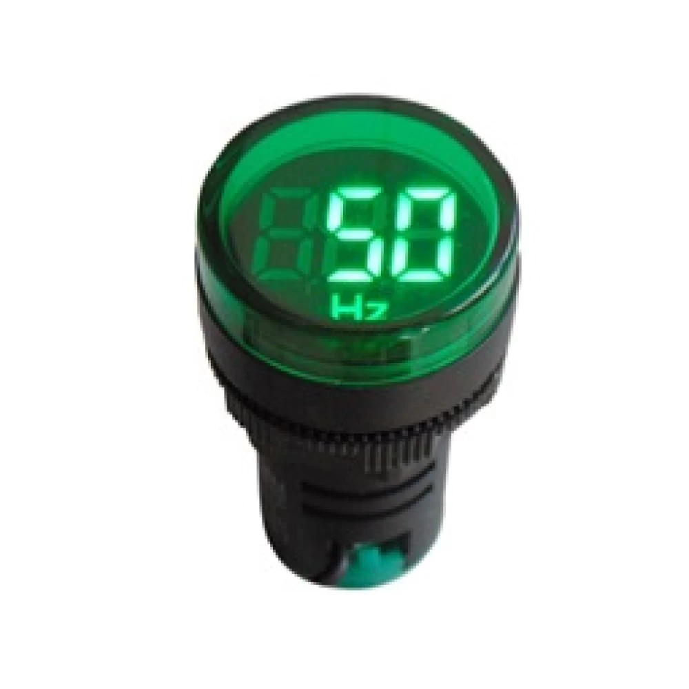 Συχνόμετρο πίνακος ψηφιακό βιδωτό Φ22 με LED πράσινο AD22-22DHZ