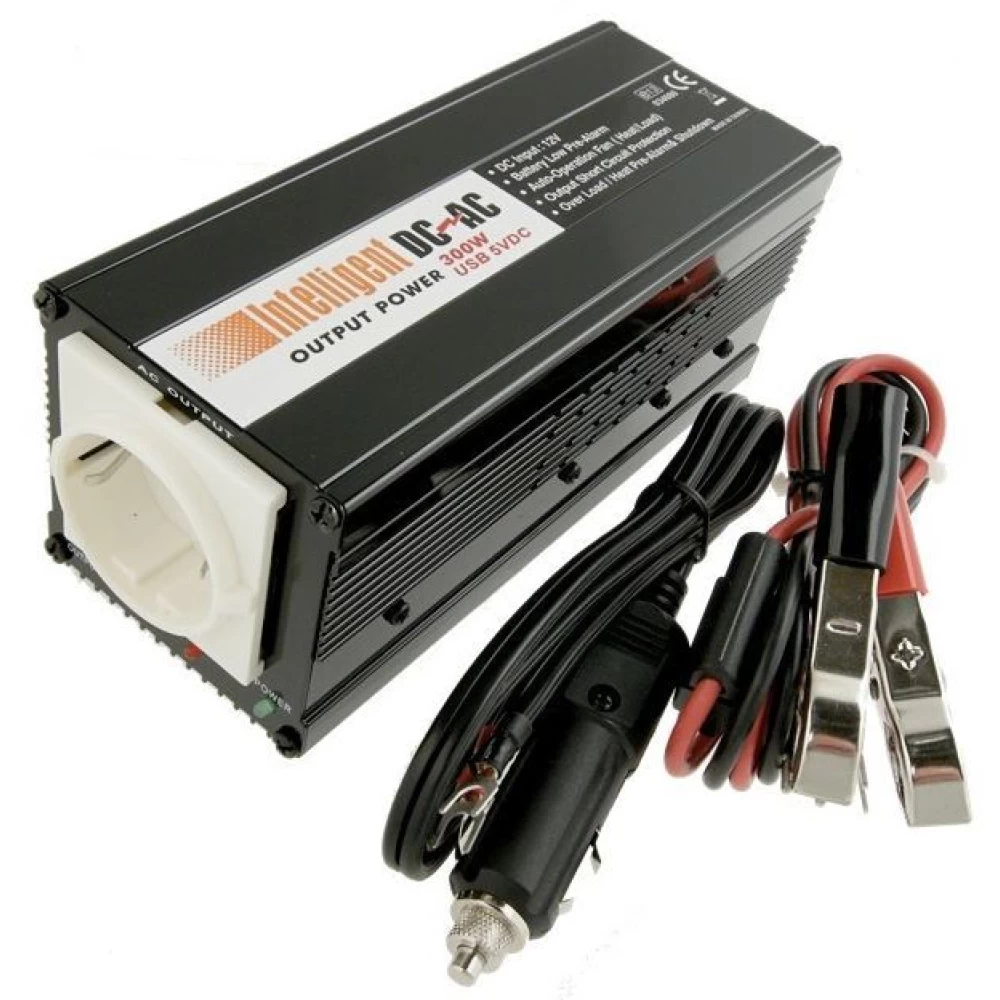 Inverter Intelligent τροποποιημένο ημίτονο 24V 300Watt SPS-300-24 USB