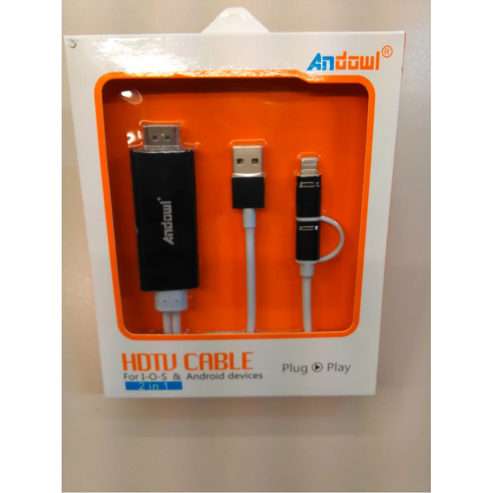 Έξυπνο Καλώδιο HDTV Cable Plug And Play / Micro USB / Iphone lightning  / Andowl QY-A9