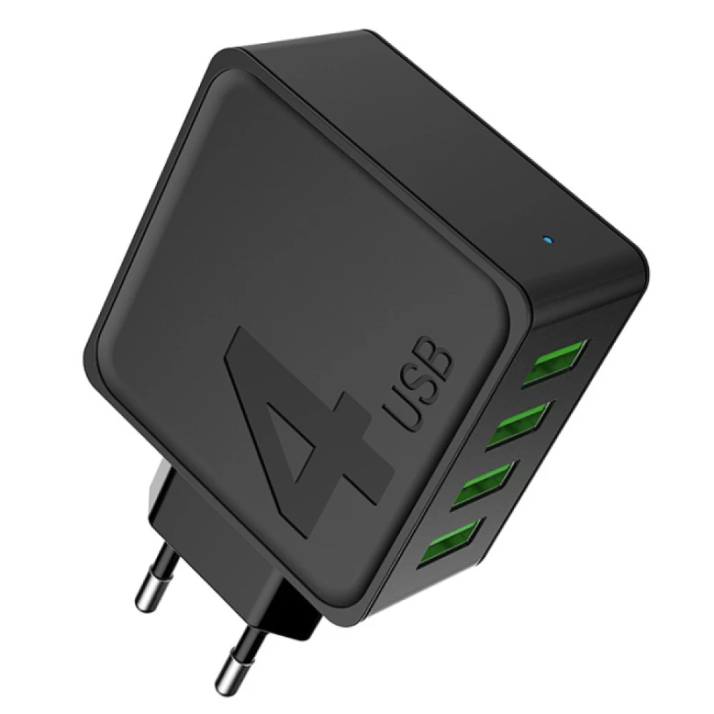 Φορτιστής Ρεύματος Awei 4A με 4 Θύρες USB fast charger C-842
