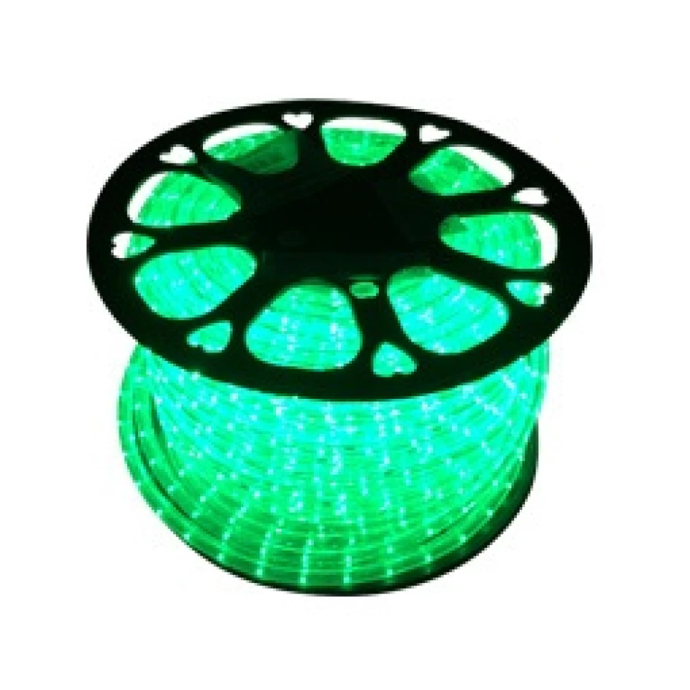 Φωτοσωλήνας διάφανος πράσινος μονοκανάλος LED 50μ Φ13mm IP65 003.0170