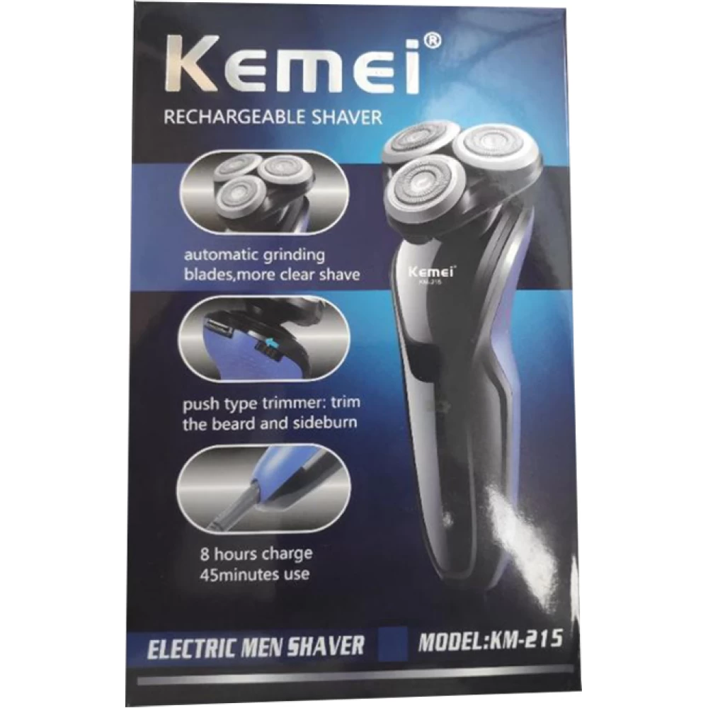 Ξυριστική επαναφορτιζόμενη -αδιάβροχη μηχανή Kemei  KM-215