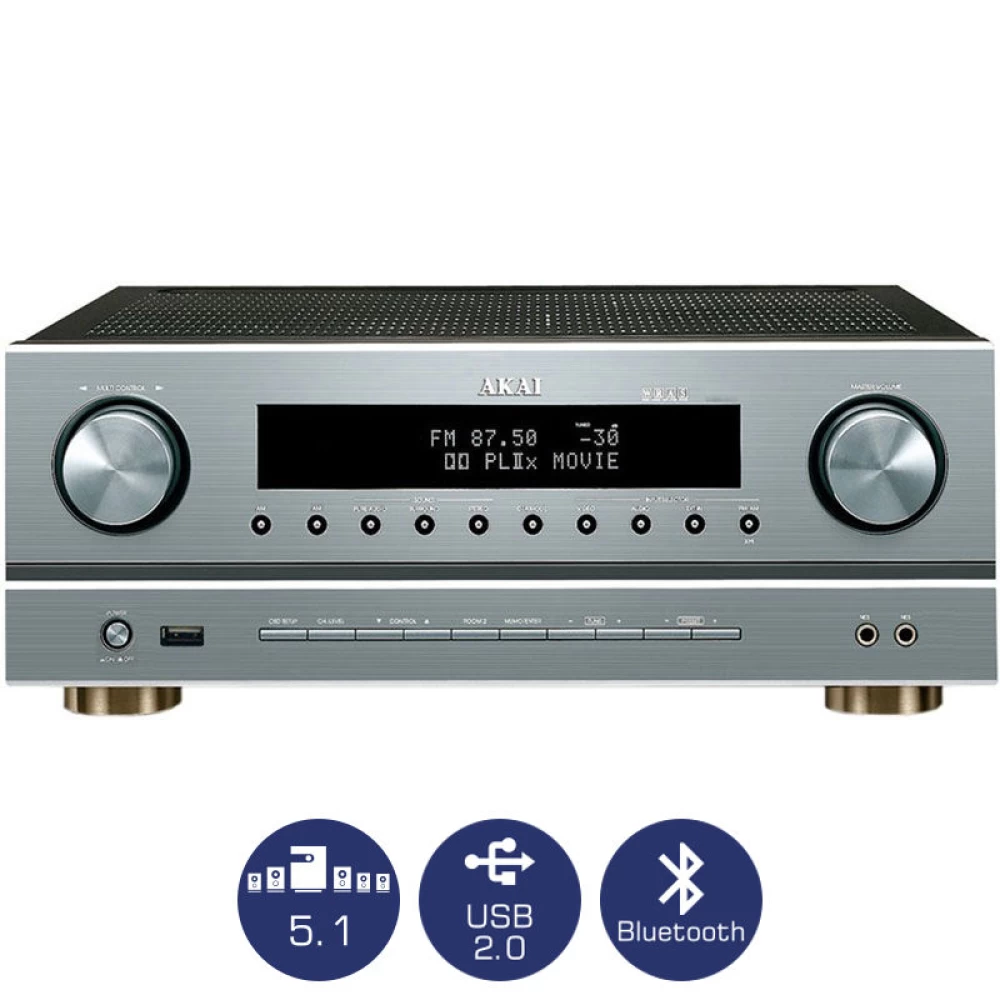 Ραδιοενισχυτής 5.1 karaoke με Bluetooth και USB Akai AS005RA-750BT 