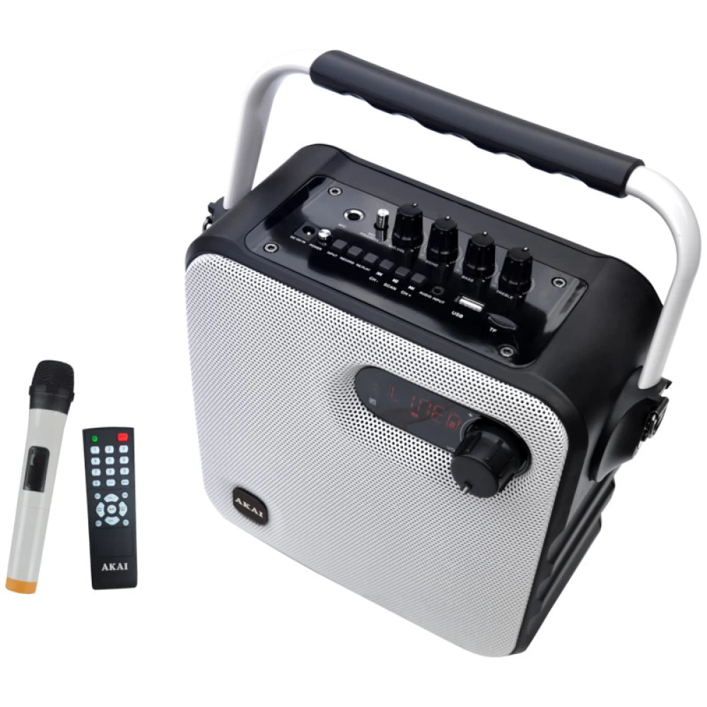 Φορητό ηχείο Bluetooth karaoke με ραδιόφωνο, USB, micro SD και ασ. μικρόφωνο  30 W RMS Akai ABTS-T5 