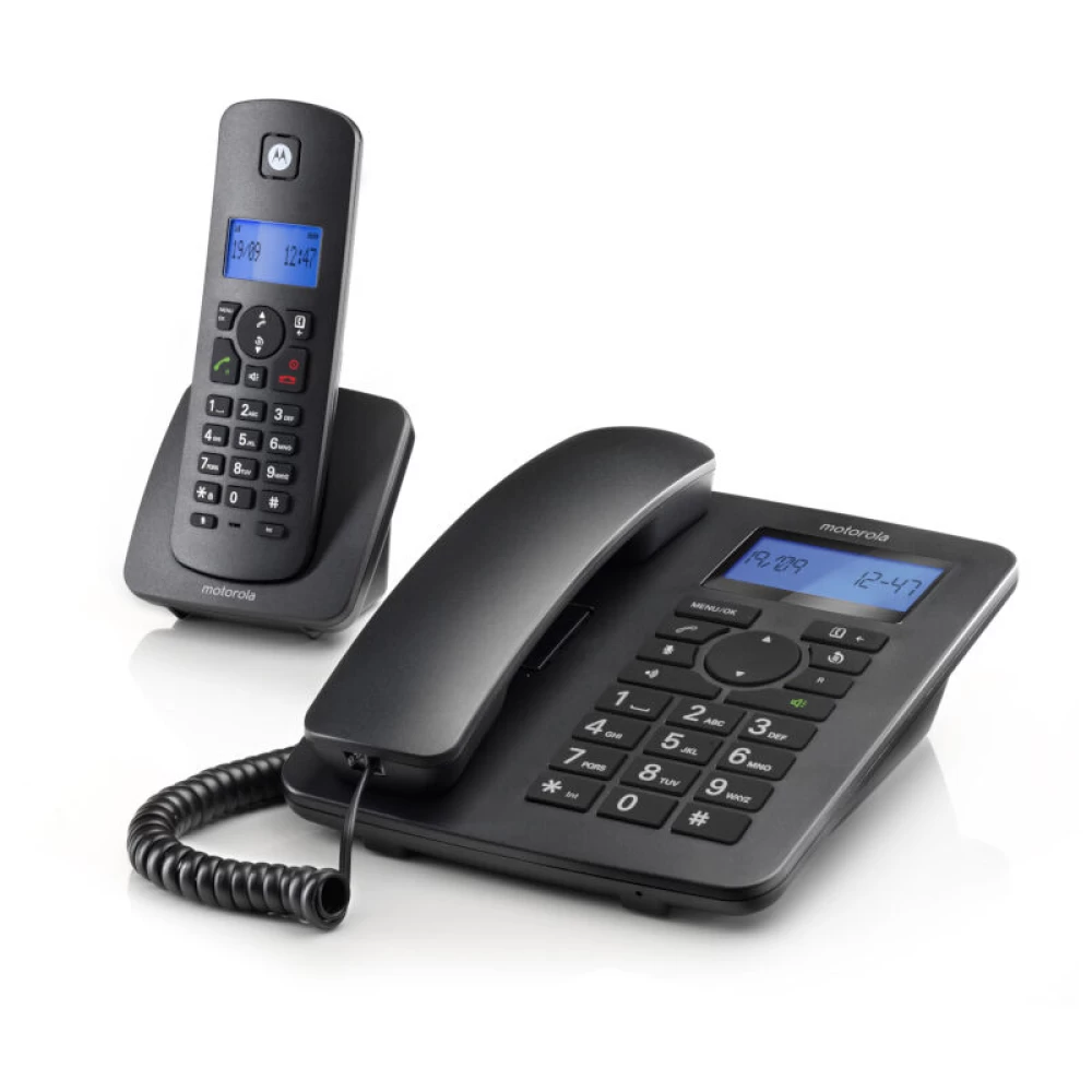 Ενσύρματο και ασύρματο τηλέφωνο σετ Motorola C4201 COMBO 
