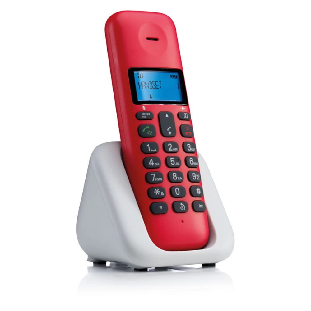 Ασύρματο τηλέφωνο με ανοιχτή ακρόαση Motorola T301 Cherry (Ελληνικό Μενού) 