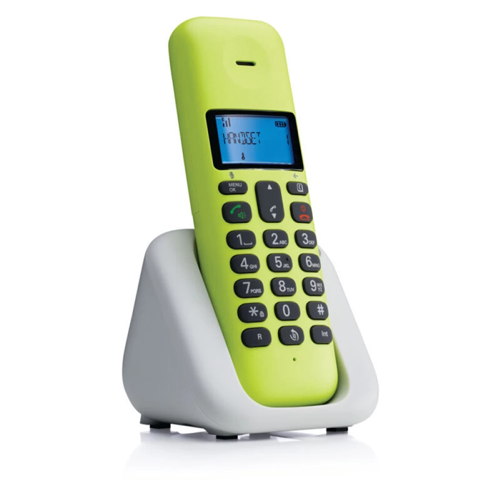 Ασύρματο τηλέφωνο με ανοιχτή ακρόαση Motorola T301 Lime Lemon (Ελληνικό Μενού) 