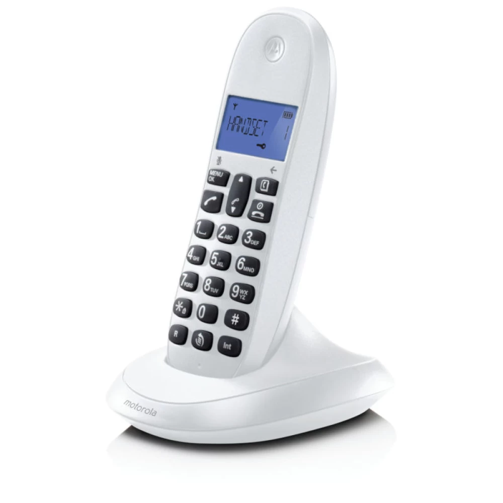 Ασύρματο τηλέφωνο Motorola C1001LB Λευκό (Ελληνικό Μενού) 