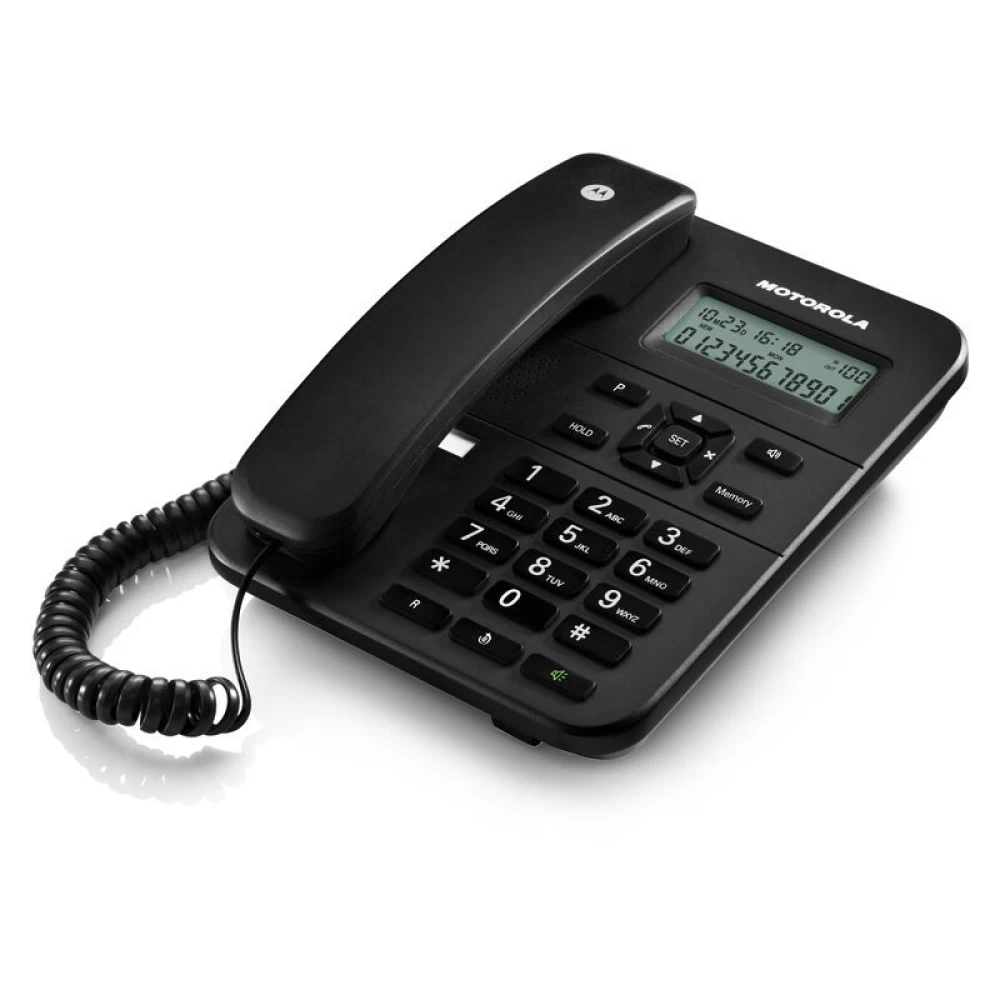 Μαύρο Ενσύρματο τηλέφωνο με οθόνη Motorola CT202