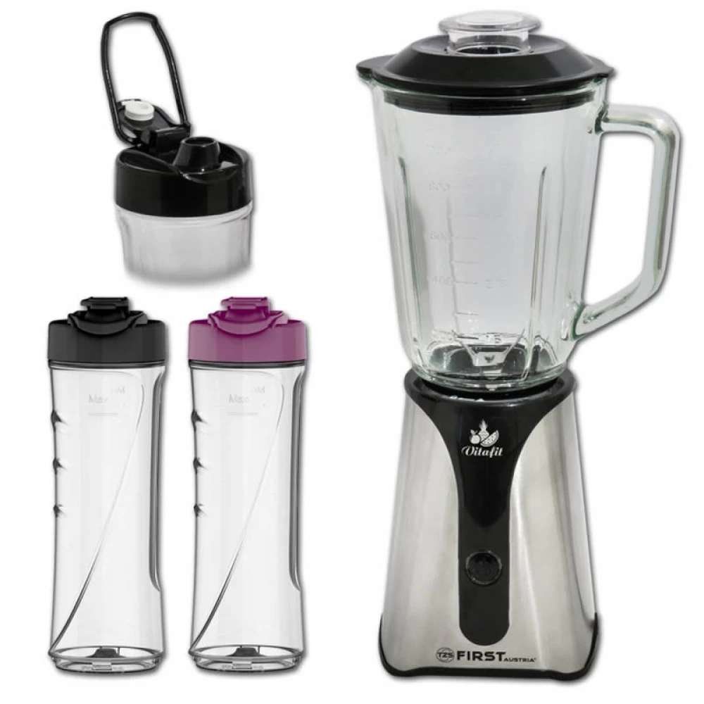  Μπλέντερ και smoothie maker με 2 ποτήρια 0.6 L και γυάλινη κανάτα 1 L 350 WFirst Austria FA-5243-2