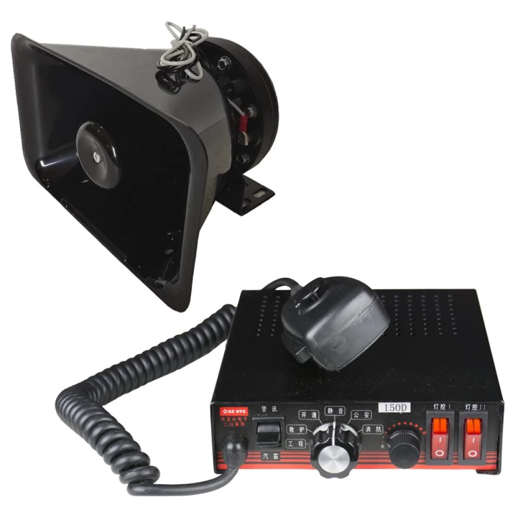 Ενισχυτής μικροφώνου με κόρνα 6 ηχητικούς τόνους 8Ω, 100W ULS-100