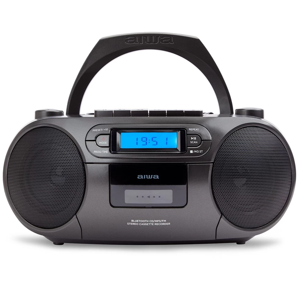 Ραδιόφωνο με κασετόφ. aiwa CD, USB, Bluetooth και ραδιόφ. PLL FM BBTC-550BK