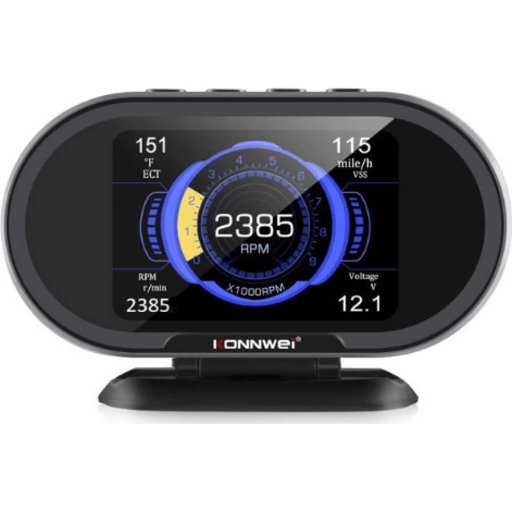 Διαγνωστικό αυτοκινήτου  2 in 1 OBDII / EOBD 12V + 3.5 inch LCD Monitor KONNWEI KW206