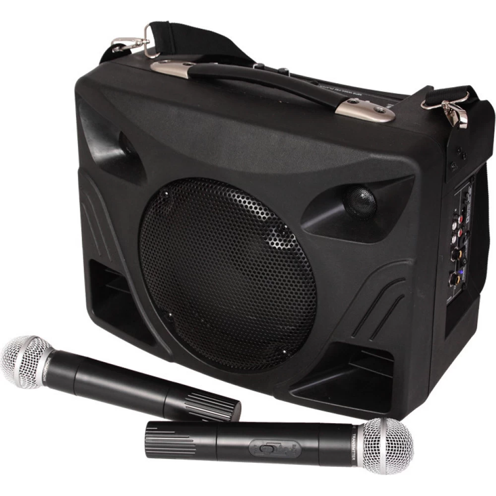 Φορητό επαναφορτιζόμενο σύστημα με 2 ασύρματα μικρόφωνα Karaoke 500W Bluetooth Ibiza PORT85UHF-BT