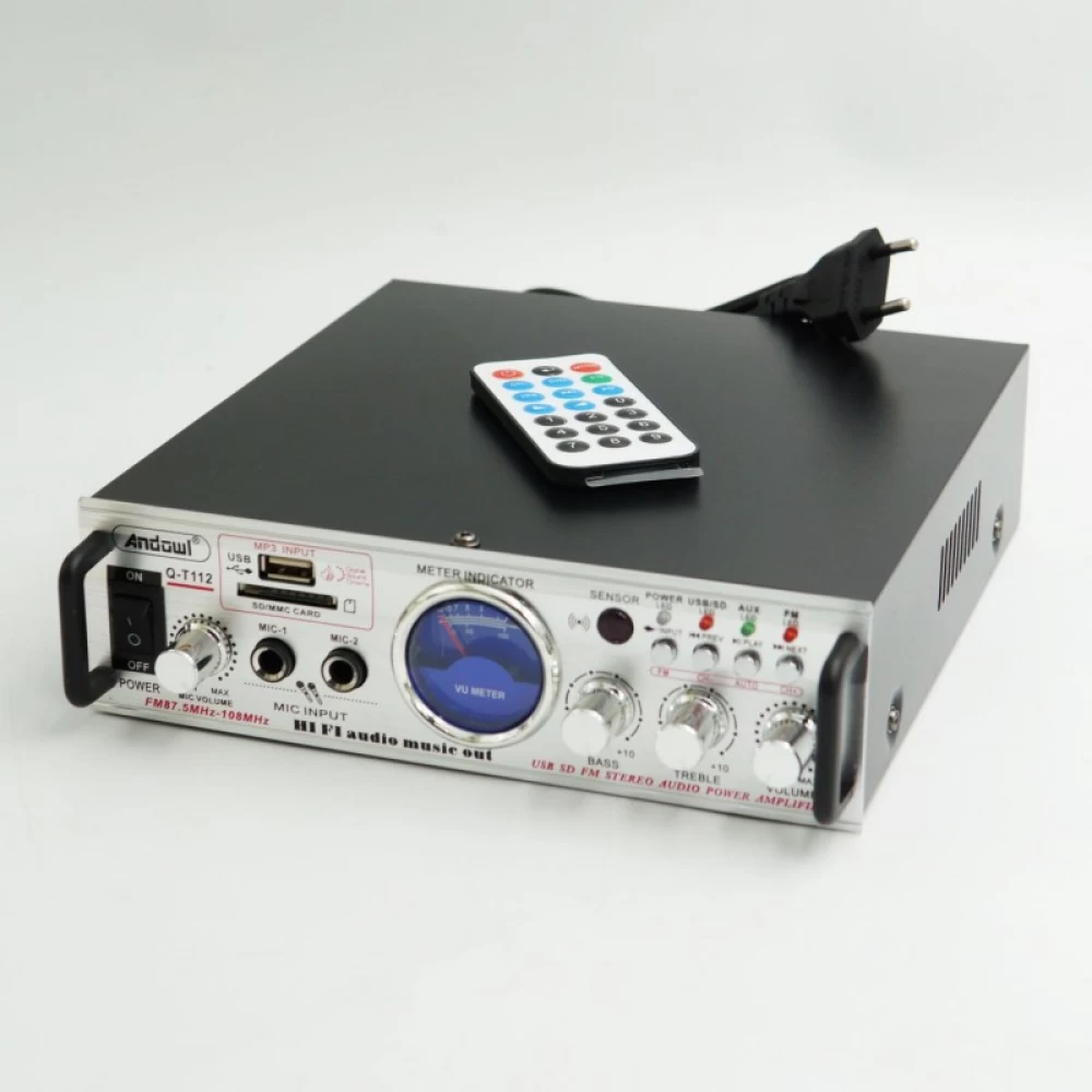 Ραδιοενισχυτής Stereo karaoke USB/SD/Bluetooth Oem 2x30watt Andowl Q-T112