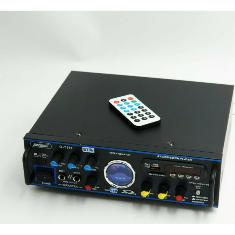 Ραδιοενισχυτής Stereo karaoke USB/SD/Bluetooth Oem 2x80watt Andowl   Q-T111