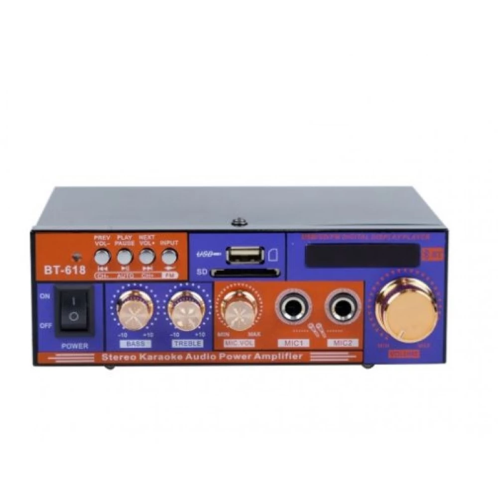 Ραδιοενισχυτής Stereo karaoke USB/SD/Bluetooth Oem 2x35watt  BT-618