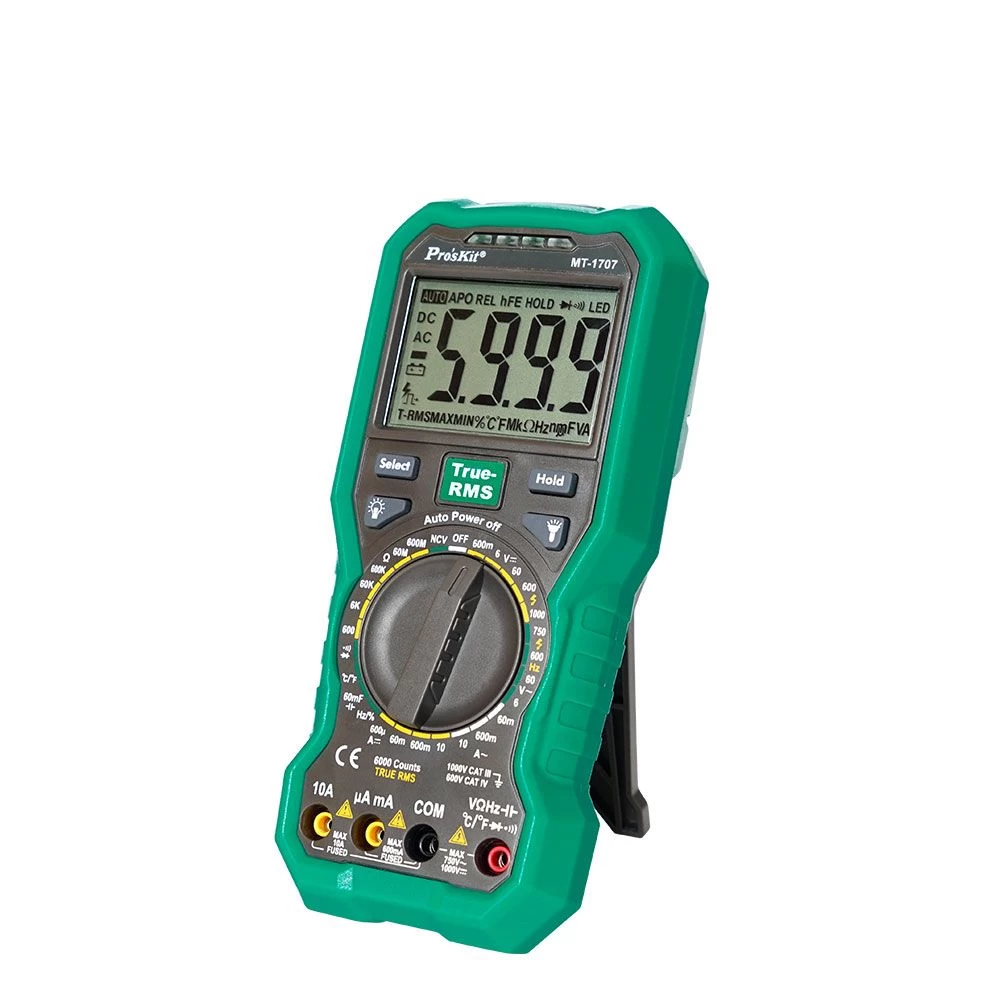 Πολύμετρο ψηφιακό πλήρες True RMS με probe θερμοκρασίας Pro's Kit MT-1707 