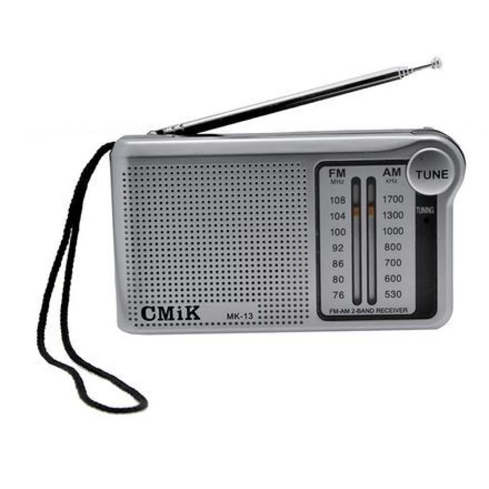 Φορητό Ραδιόφωνο FM/AM  Μπαταρίας ασημί Cmik ICF-13