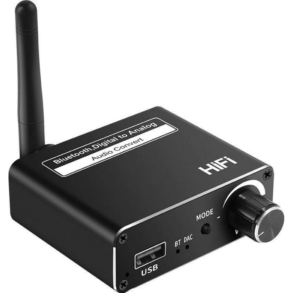 Δέκτης Bluetooth 5.0/Usb & Μετατροπέας Ήχου Ψηφιακός (optical) σε Αναλογικός Audio Converter D18 (Q-T231)