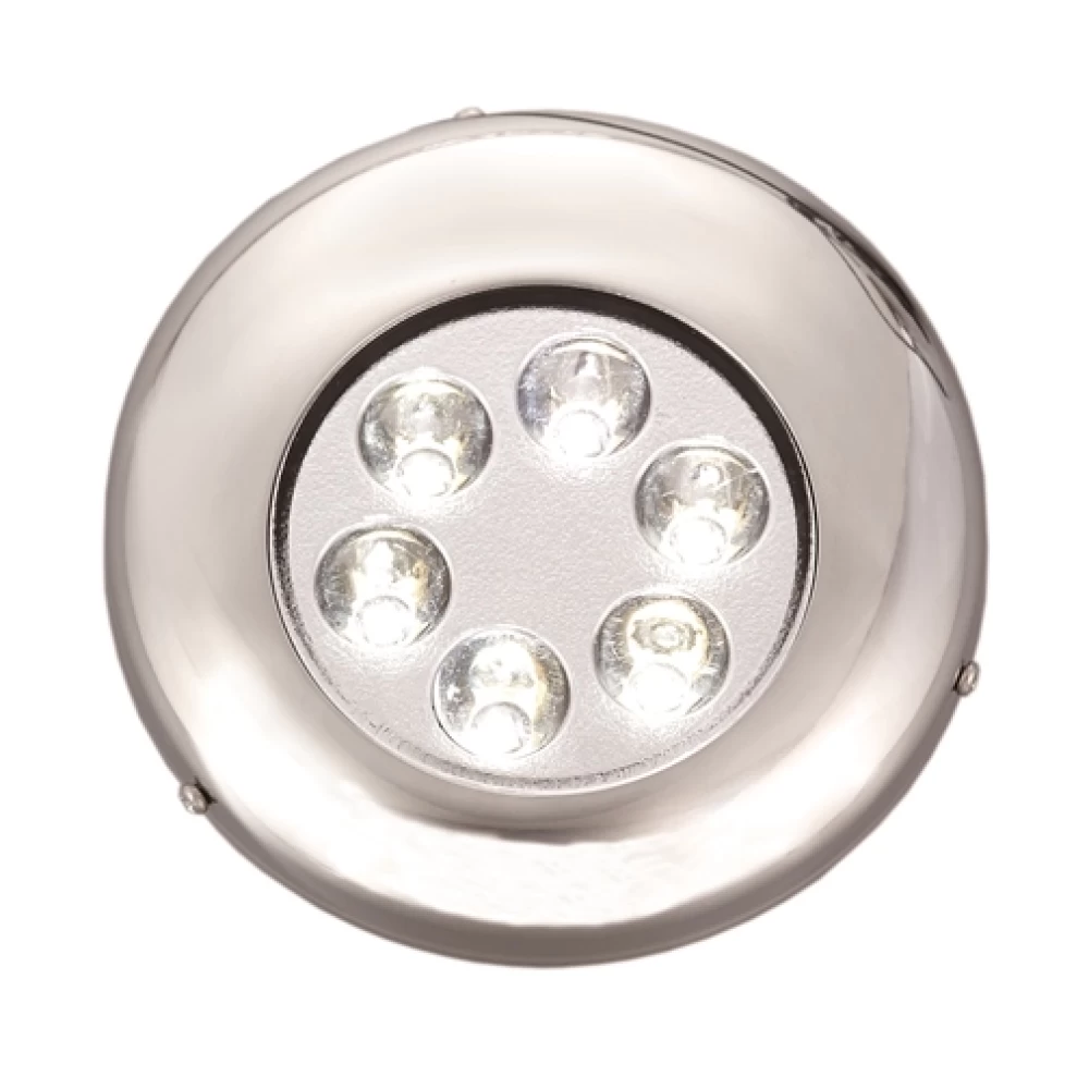 Φωτιστικό στρογγυλό inox LED 10-30V Φ120mm 1100LM λευκό