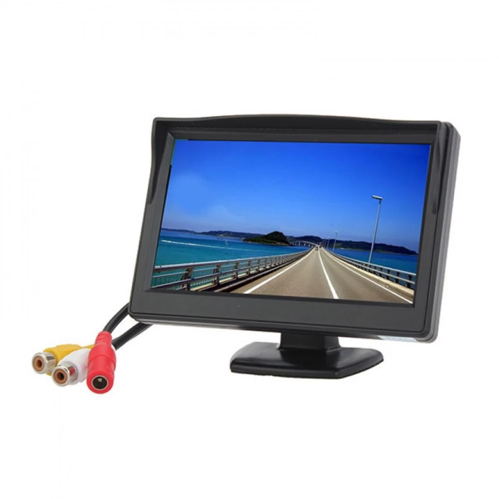 Monitor έγχρωμο 4.3'' led TFT με 2 AV 12V/24V Andowl  μαύρη 