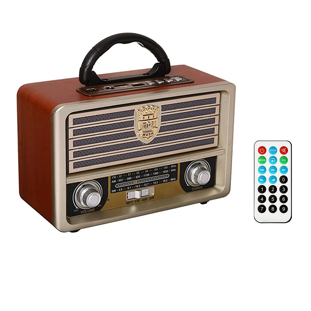 Ραδιόφωνο retro αναλογικό BT/USB/SD 18W Andowl Q-YX2022
