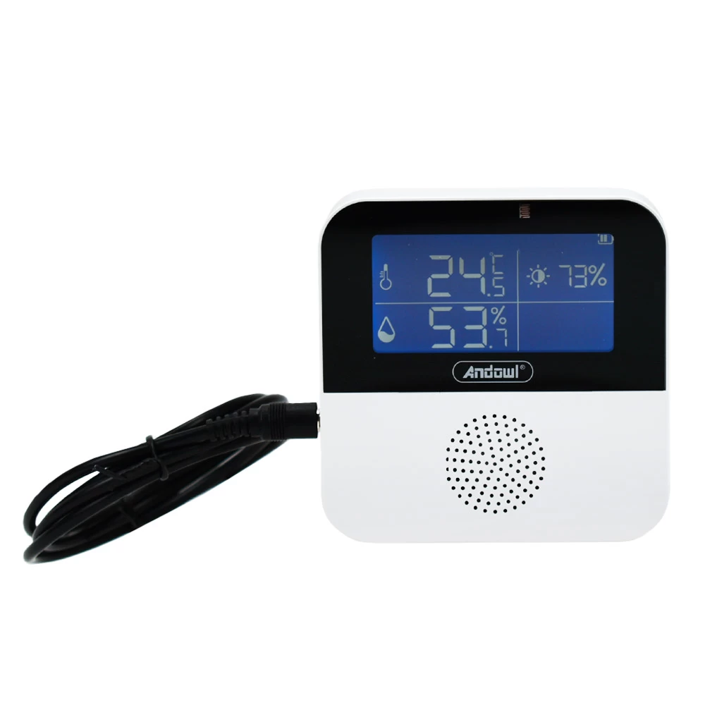  Ασύρματος Σταθμός Καιρού, Θερμόμετρο, Υγρασιόμετρο, Ξυπνητήρι Andowl  Λευκό Q-WD01