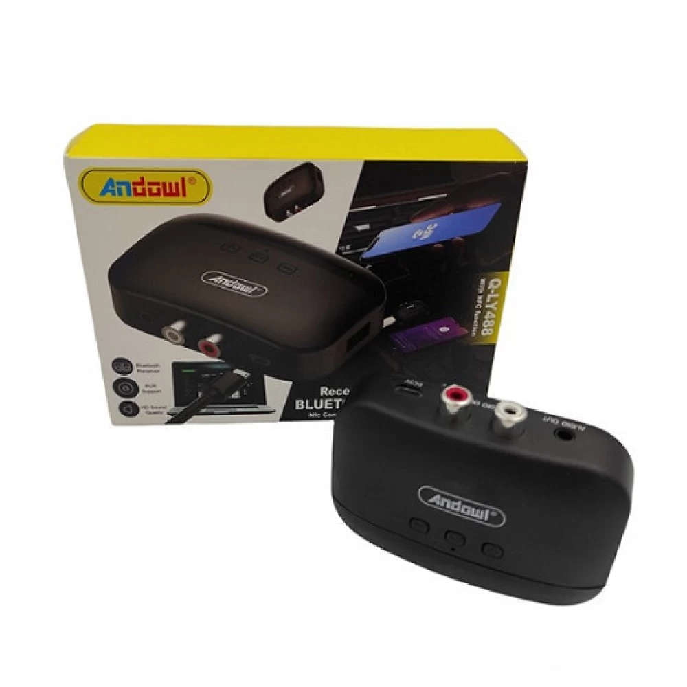 Ασύρματος δέκτης Bluetooth 5.0 με θύρες εξόδου 3.5mm Jack / RCA Andowl Q-LY488 