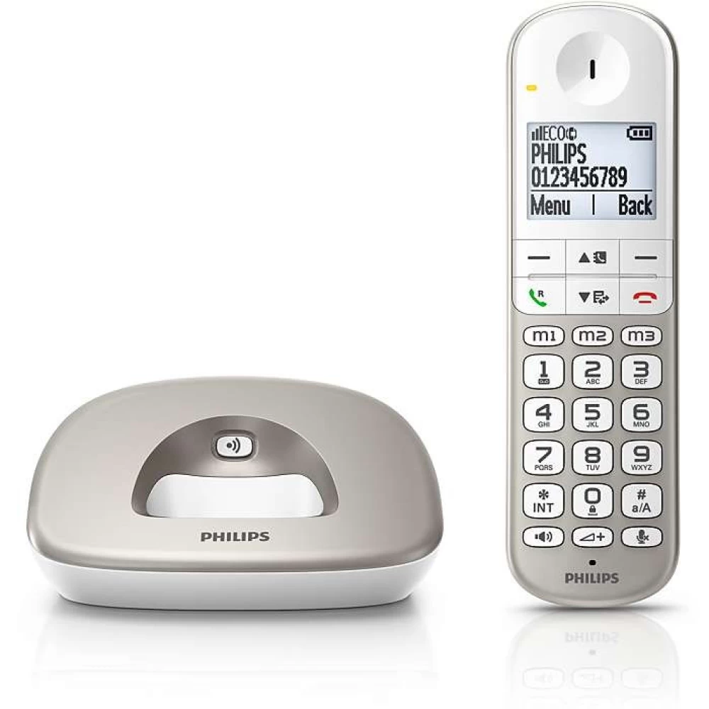  Ασύρματο τηλέφωνο Philips Ασημί – Λευκό XL4901S 