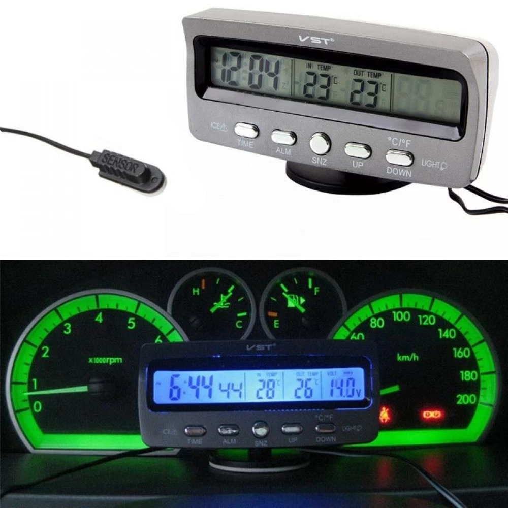 Μετρητής κατάστασης αυτοκινήτου με ψηφιακό βολτόμετρο και ενδείξεις ώρας/θερμοκρασίας   VST-7045 