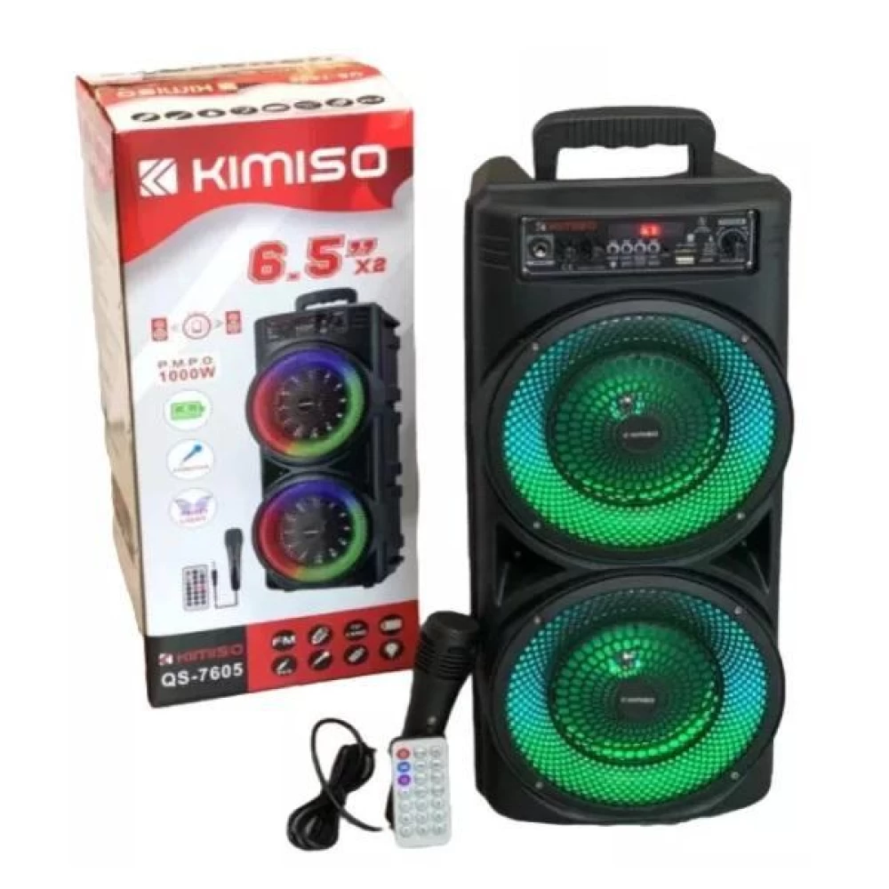 Επαναφορτιζόμενο φορητό   Bluetooth Party  Ηχείο Karaoke με μικρόφωνο 50W Kimiso QS-7605
