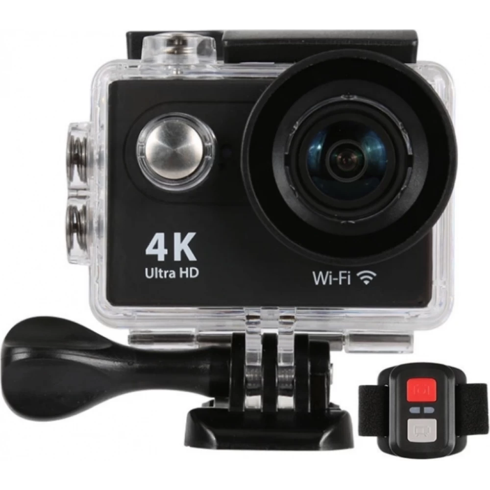 Action Camera 4K Ultra HD Υποβρύχια με WiFi Μαύρη με Οθόνη 2'' Naxius Wrist Control 