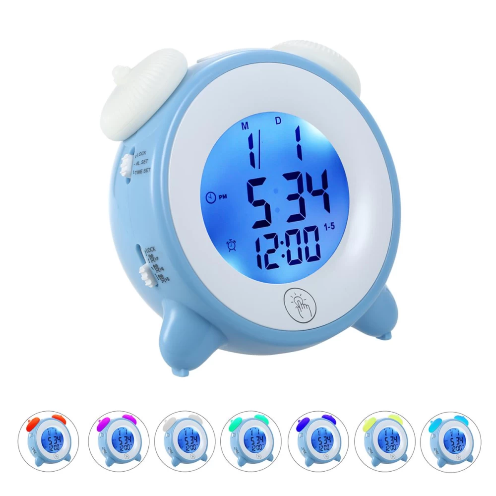 Ρολόι-ξυπνητήρι ψηφιακό Ρετρο χρώμα μπλέ ds-3626