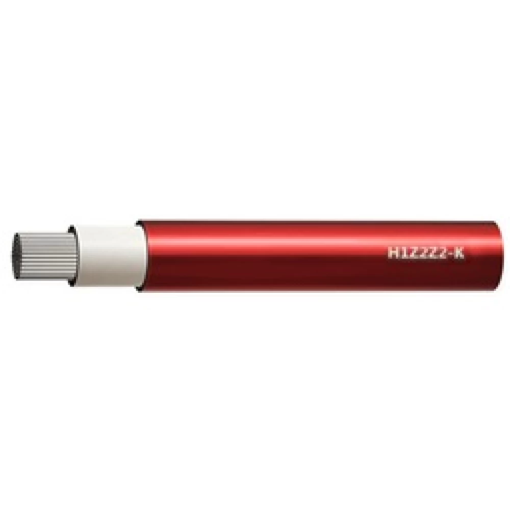 Καλώδιο τροφοδοσίας επικασσιτερωμένο με διπλή μόνωση καλωδίωσης φωτοβολταϊκών LSZH H1Z2Z2-K 1X4mm² κόκκινο