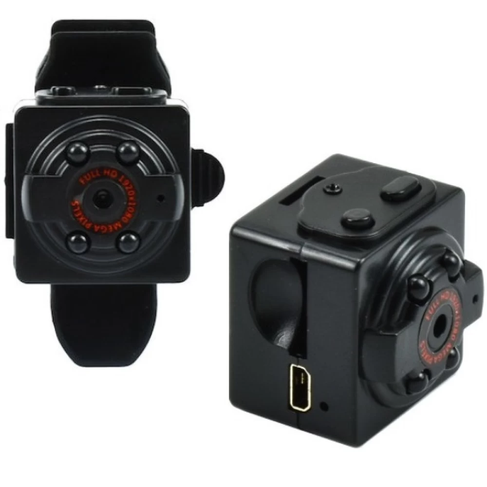 Μίνι επαναφορτιζόμενη ασύρματη κάμερα μαύρη ANDOWL QS8M 