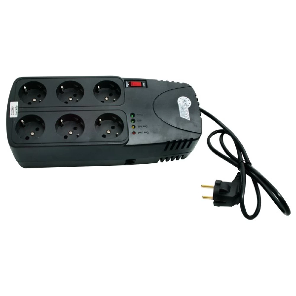 Σταθεροποιητής τάσεως & πολύπριζο relay 800VA AVR-PS-800