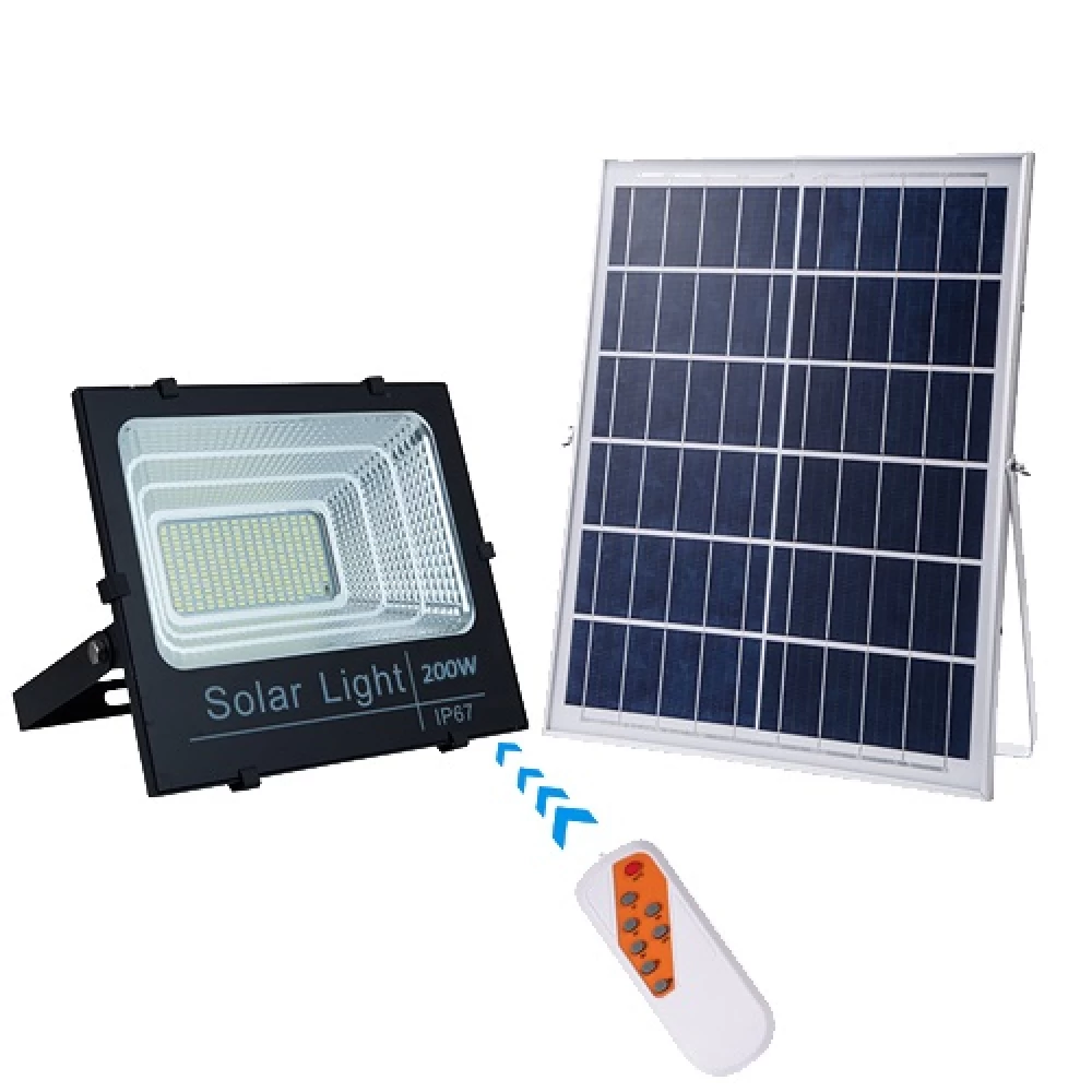 Ηλιακός προβολέας led 200W (περιλαμβάνεται πάνελ 25W) HSL-1909-200W