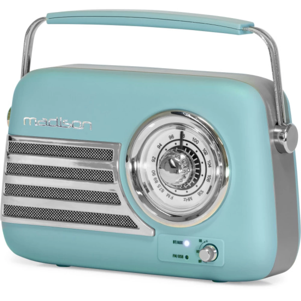  Φορητό Vintage ραδιόφωνο Bluetooth,Usb μπλέ ματ Madison FREESOUND-VR40BLU