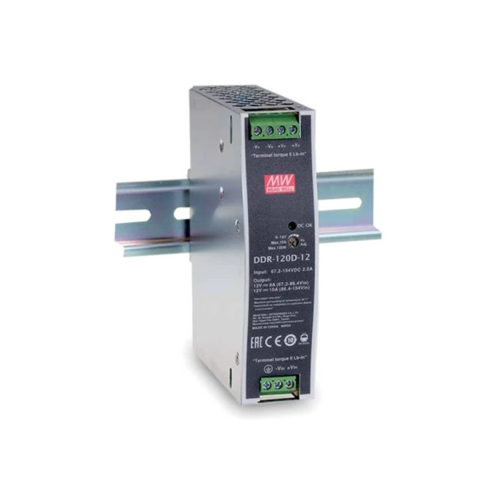 Converter DC/DC ράγας 120W 67.2-154V/24V/5A DDR-120D-24 MEAN WELL