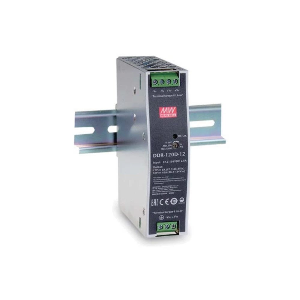 Converter DC/DC ράγας 120W/16.8-33.6V/24V/5A DDR-120B-24 MEAN WELL